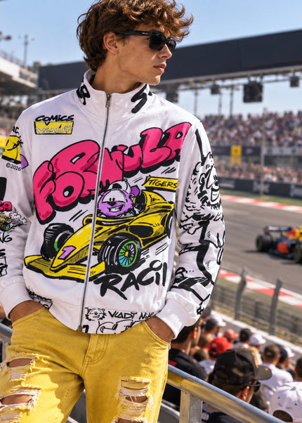 TIGERS™ Formula Racing Track Jacket | Unisex | VI COMICS™ | Art VLADI NIK