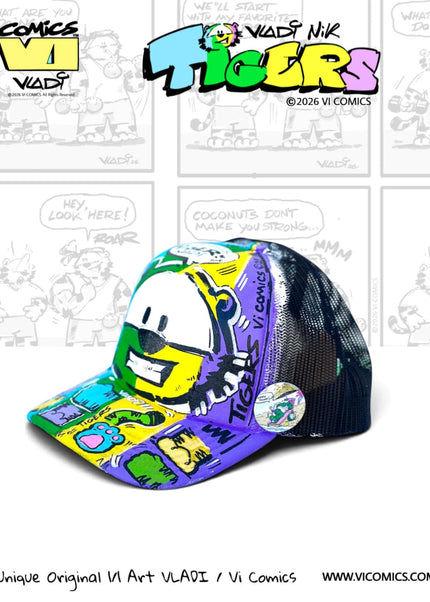 TiGERS Colour - Hat - 1/1 By Art VLADI NIK - Vi Comics