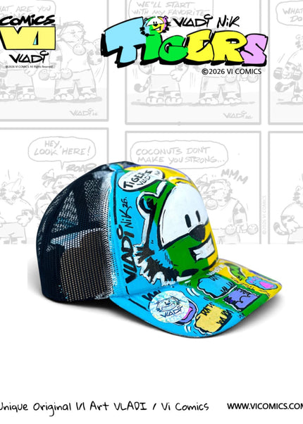 TiGERS Colour - Hat - 1/1 By Art VLADI NIK - Vi Comics