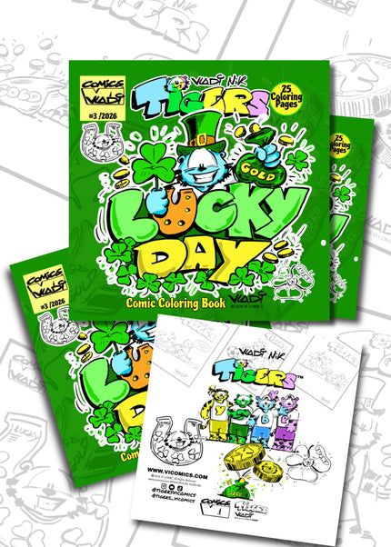 TIGERS™ LUCKY DAY #3 | Saint Patrick’s Day Coloring Book