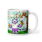 TIGERS Autumn ceramic mug featuring Purple Tiger and fall leaves – VI COMICS – Art VLADI NIK