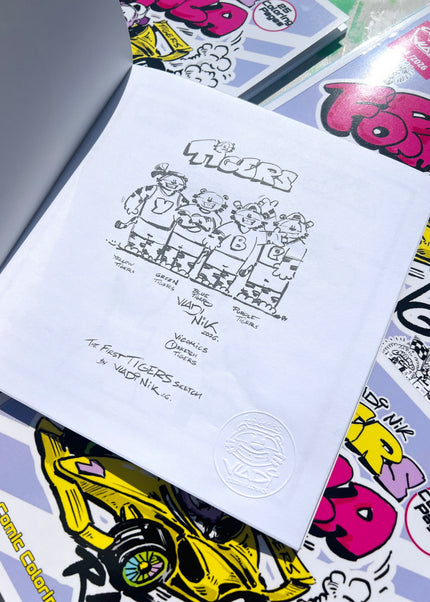 TIGERS Formula Racing #4 comic coloring book detail by Art VLADI NIK