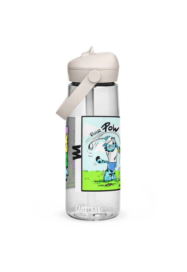 TIGERS Golf Water Bottle featuring original artwork by Art VLADI NIK, designed for hydration and style.