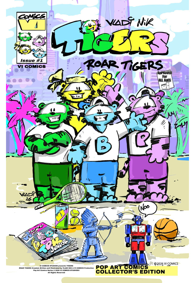     Official  TIGERS comic cover by ART VLADI for VI COMICS.