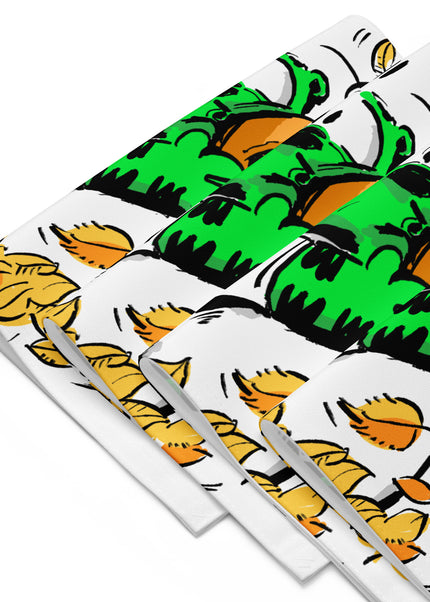 TIGERS FALL RAWR pumpkin placemat set featuring colorful pumpkin designs and autumn leaves by VI COMICS™.