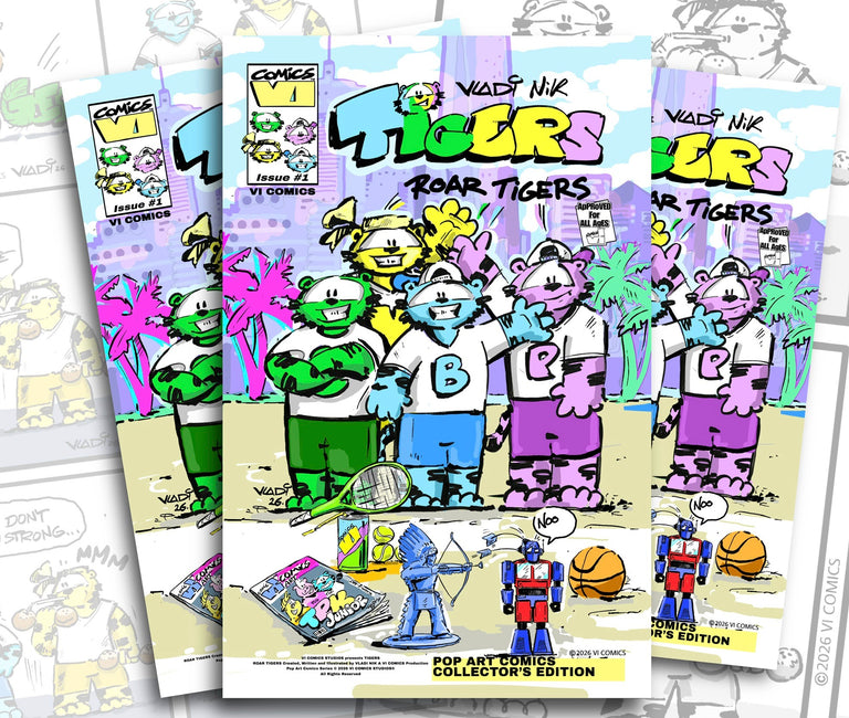     TIGERS Comic Issue #1 by ART VLADI, published by VI COMICS.