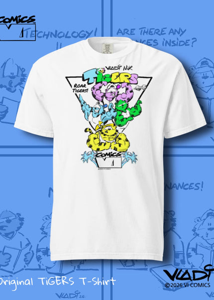     TIGERS Muscle T-Shirt featuring original artwork by ART VLADI NIK for VI COMICS.