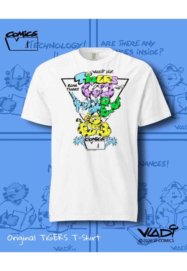     TIGERS Muscle T-Shirt featuring original artwork by ART VLADI NIK for VI COMICS.