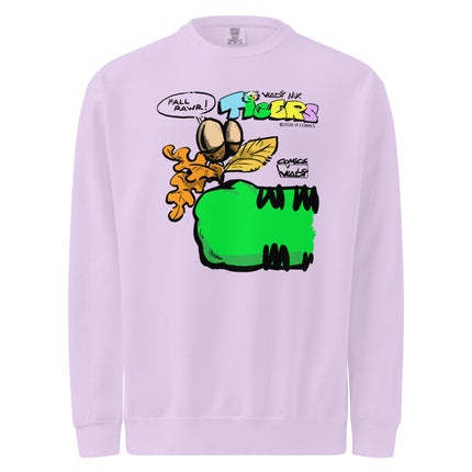 Green tiger comic art sweatshirt featuring vibrant comic artwork and streetwear style.