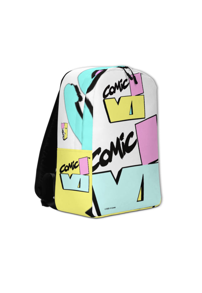 VI Comic logo tote bag with vibrant pop art design