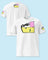 VI Comic logo T-shirt front and back views